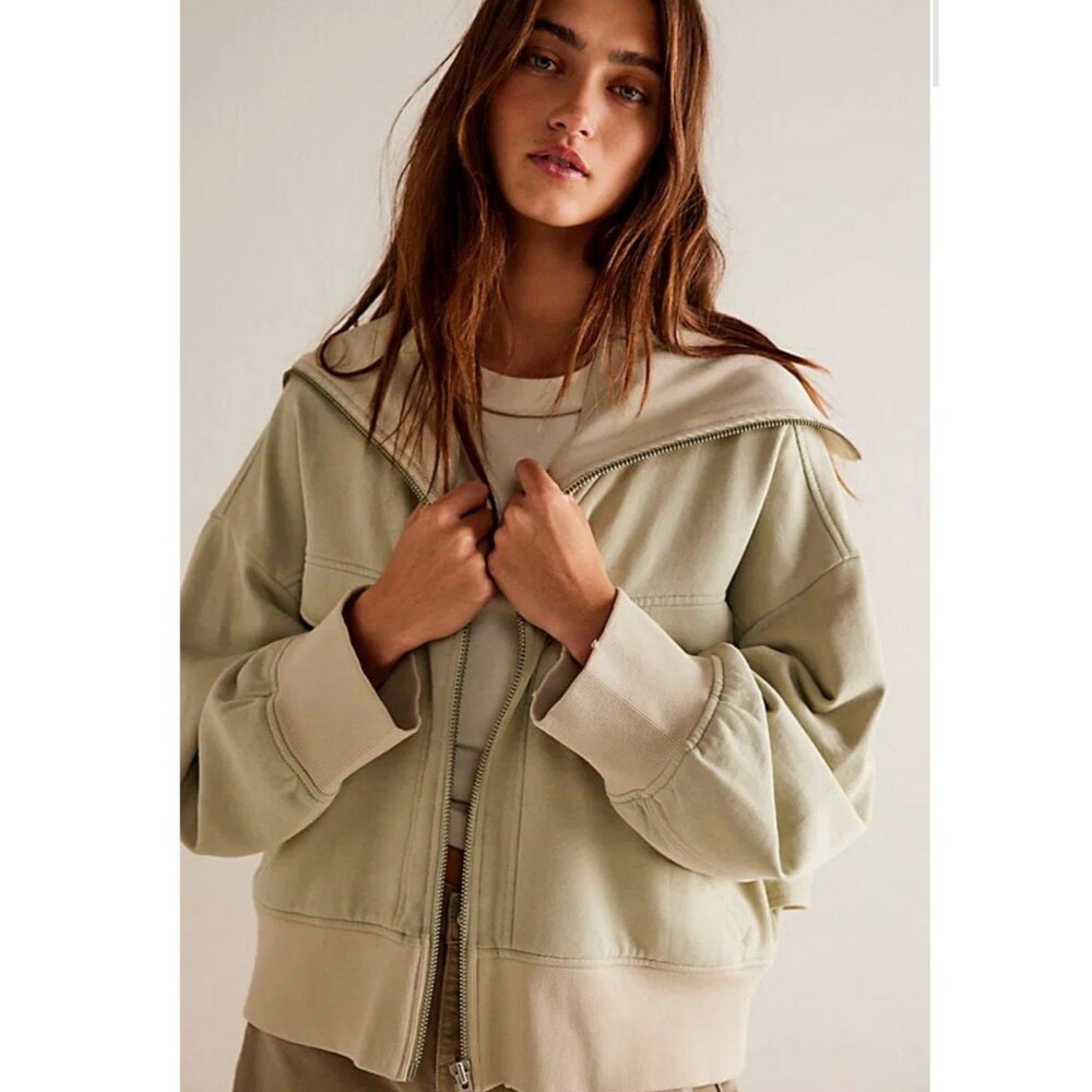 Free People We The Free Addison Jacket Top Ribbed Oversized Slouchy L